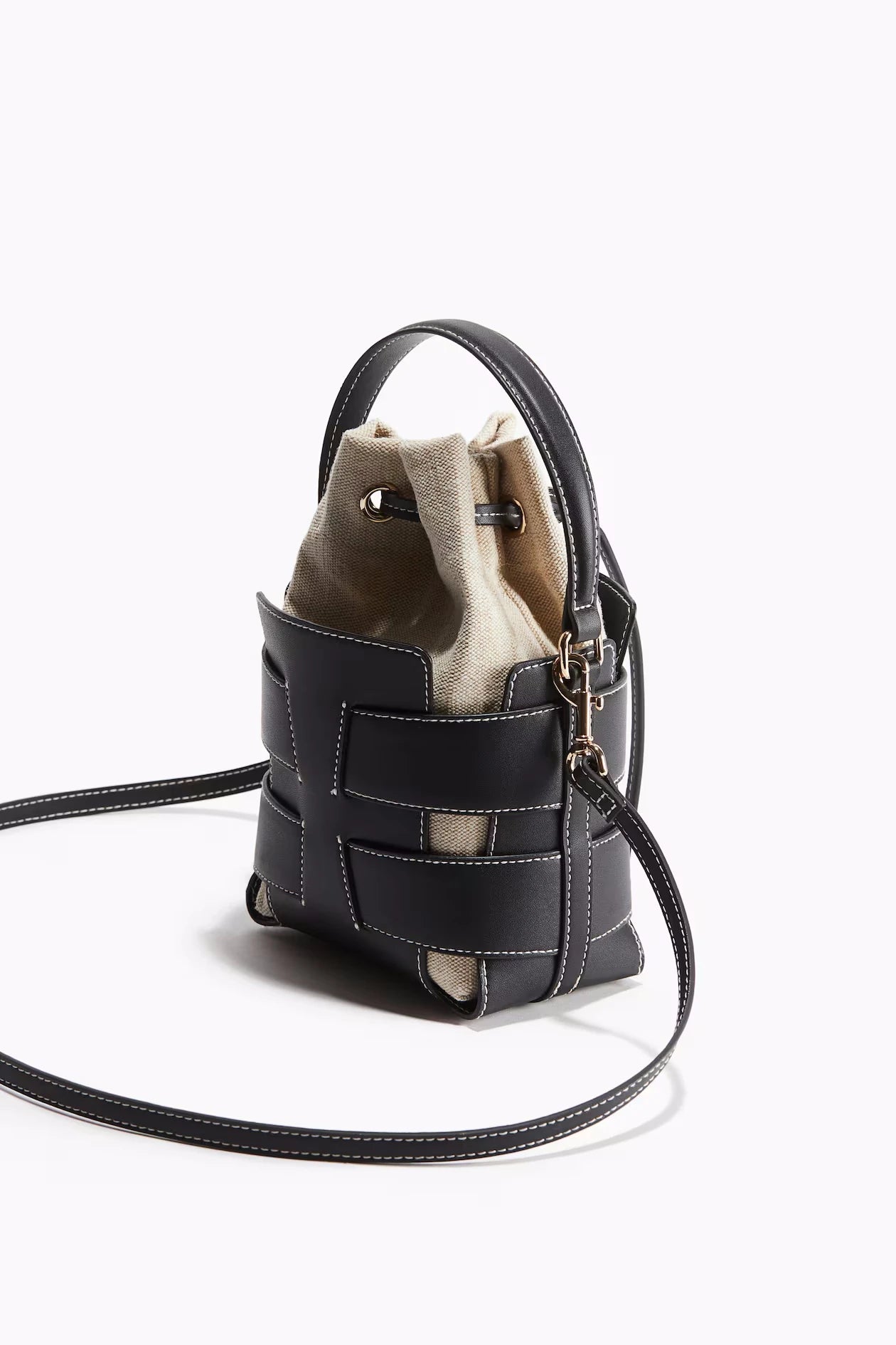 Ulvly Hollow-Out PU Bucket Bag