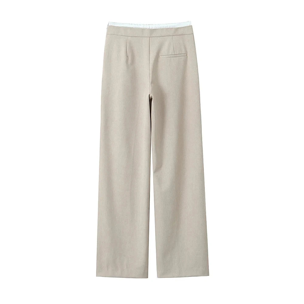 Ulvly Double-Waist Wide-Leg Trousers