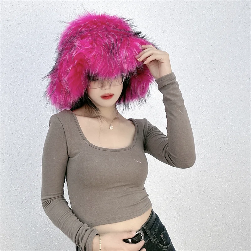 Ulvly Winter Plush Bucket Hat with Earflaps