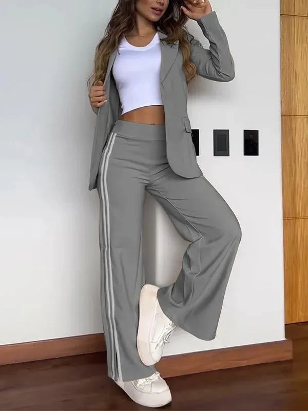 Ulvly Blazer &amp; Wide-Leg Pant Set