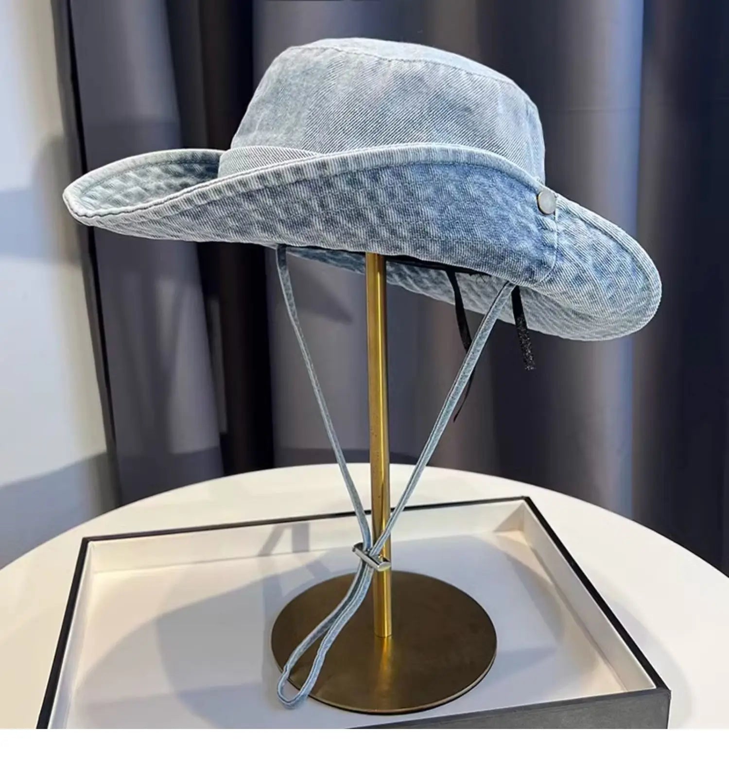 Ulvly Vintage Washed Denim Bucket Hat