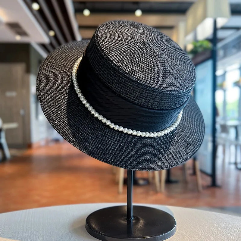 Ulvly Luxury Flared Straw Sun Hat
