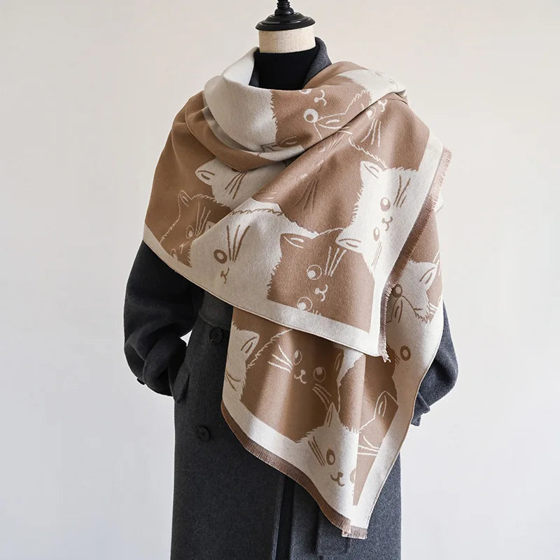 Ulvly Jacquard Cat Pashmina