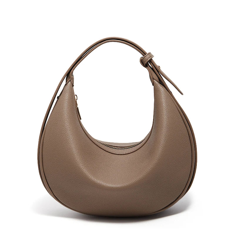 Ulvly Half-Moon PU Shoulder Bag
