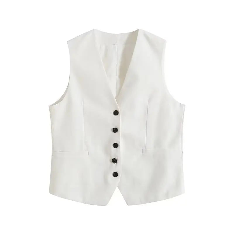 Ulvly Linen Vest &amp; Shorts Suit