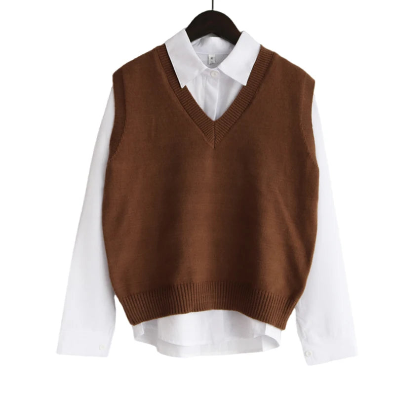 Ulvly V-Neck Knit Vest