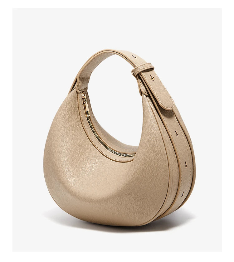 Ulvly Half-Moon PU Shoulder Bag