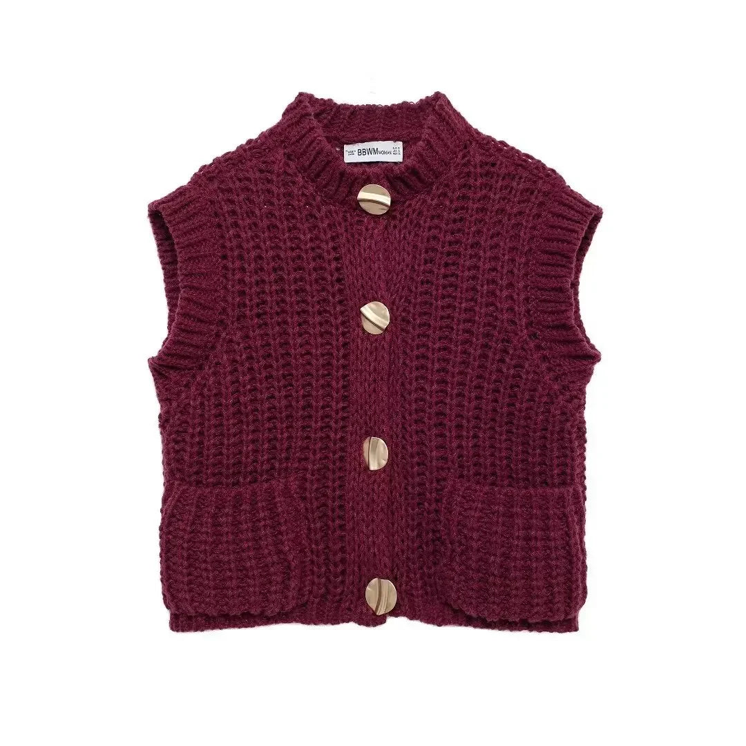 Ulvly Vintage Button Vest