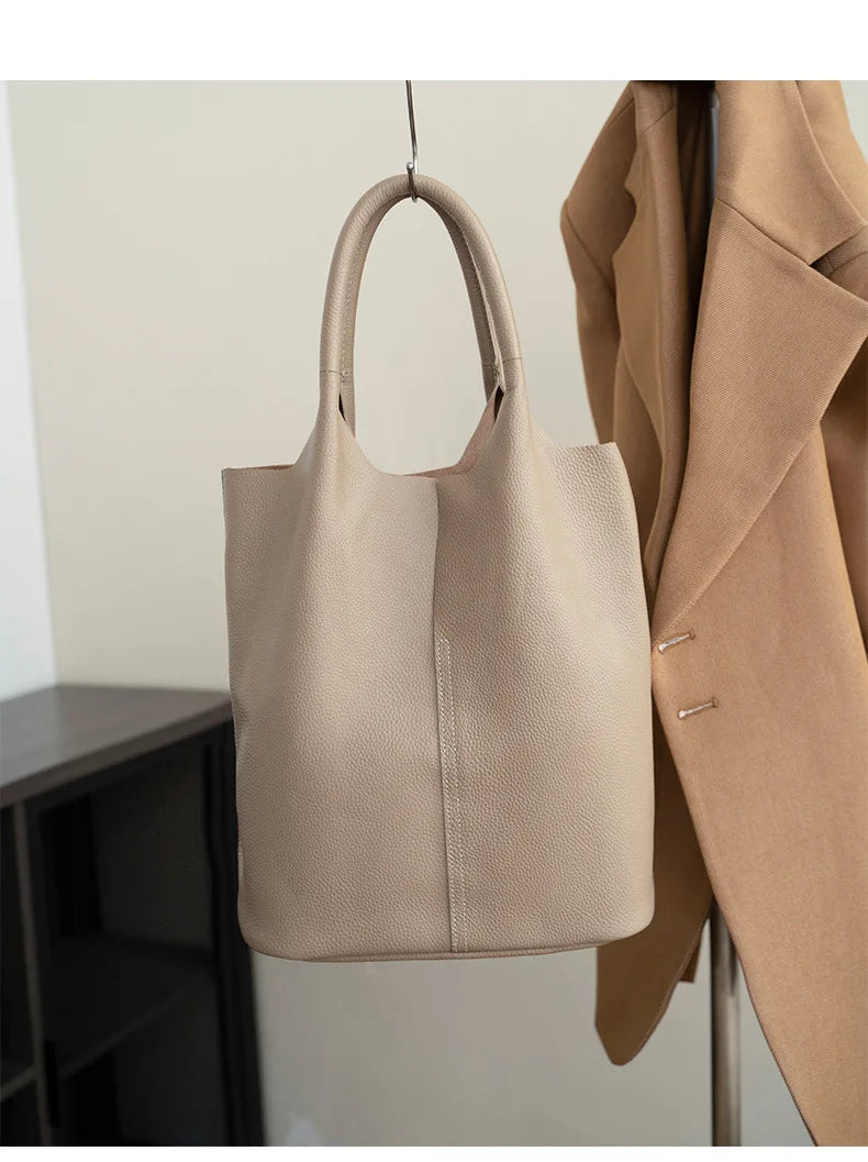 Ulvly Genuine Cowhide Commuter Tote