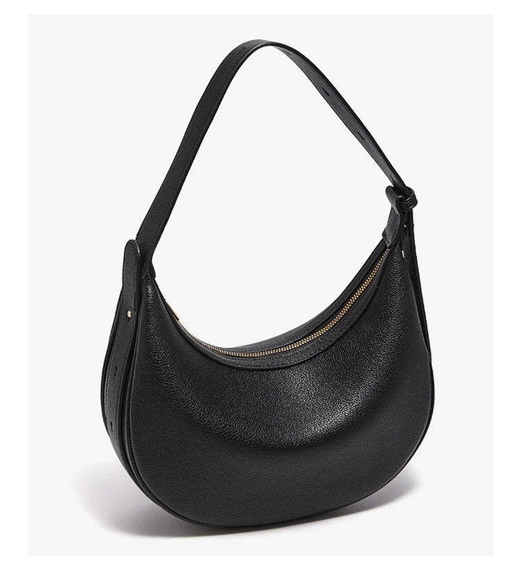 Ulvly Half-Moon PU Shoulder Bag