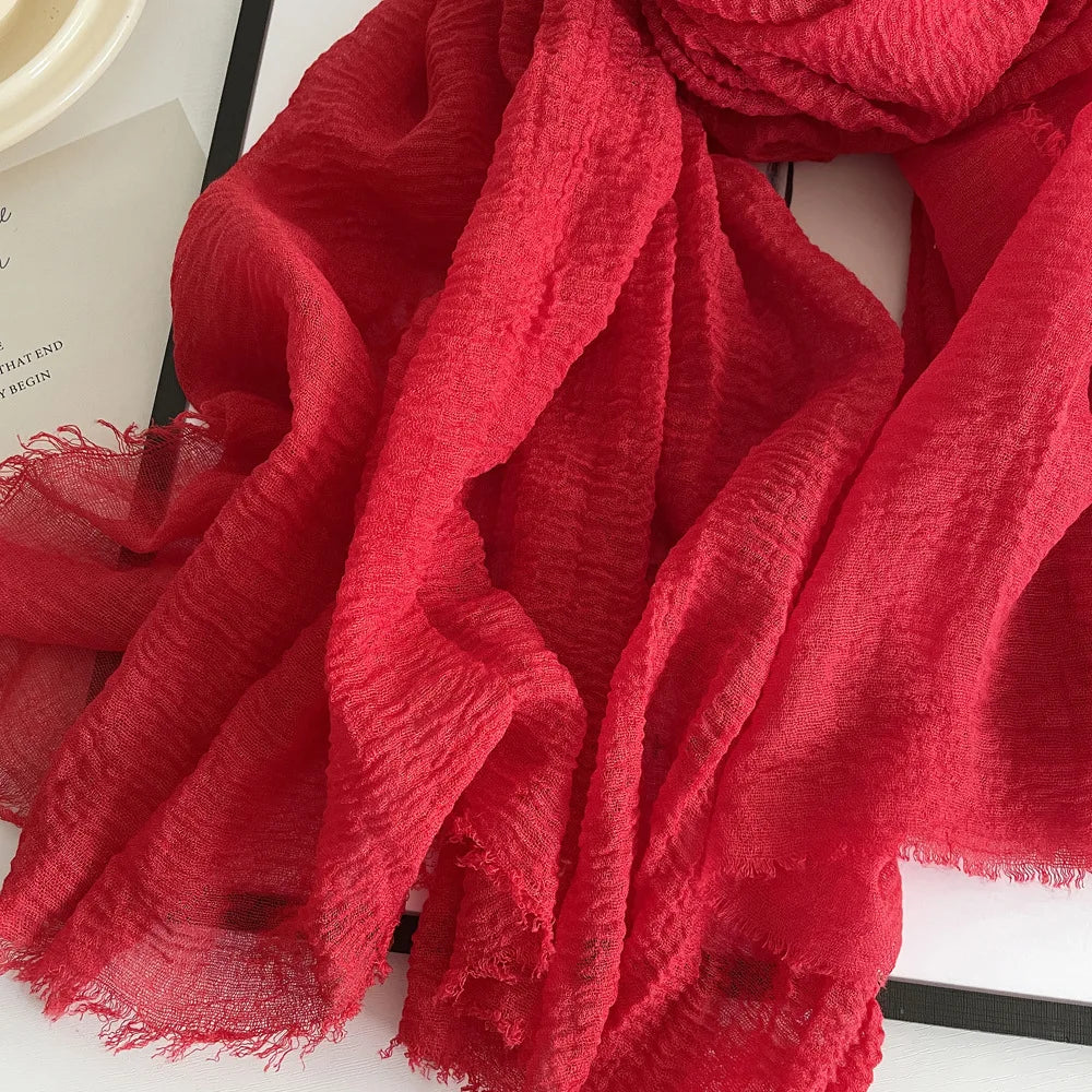 Ulvly Cotton-Linen Head Scarf