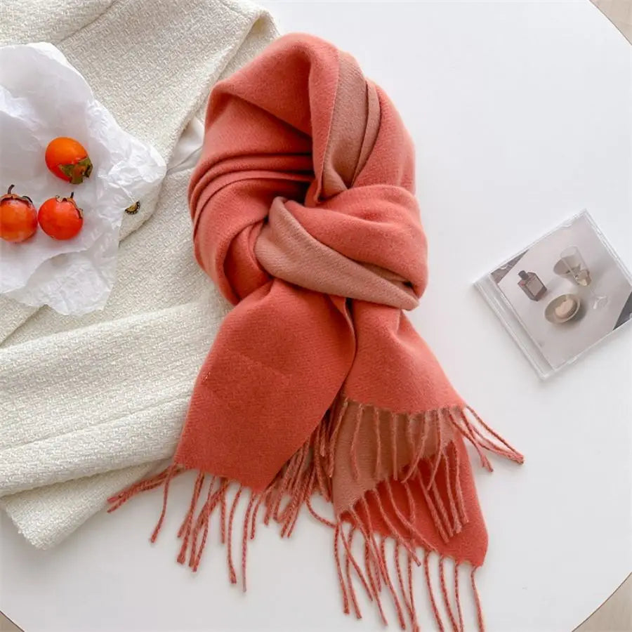 Ulvly Double-Sided Cashmere-Feel Scarf