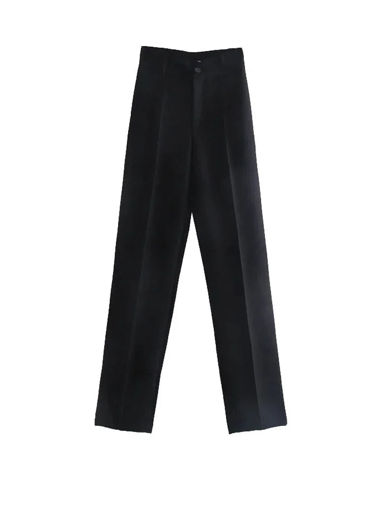 Ulvly High-Waist Straight Trousers