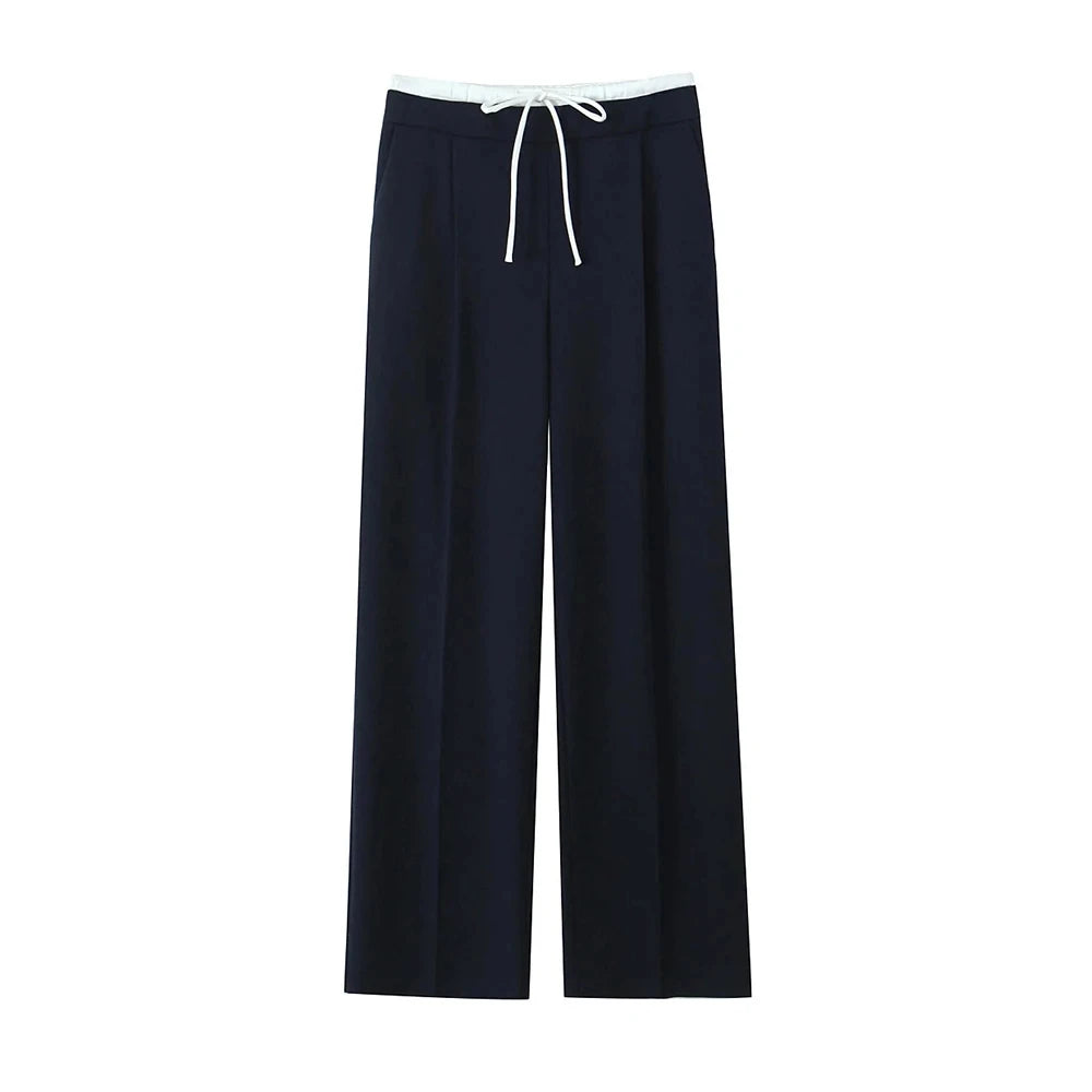 Ulvly Double-Waist Wide-Leg Trousers