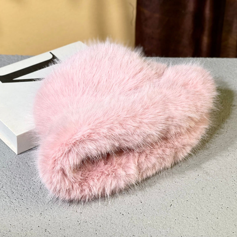 Ulvly Fluffy Faux Fur Bucket Hat