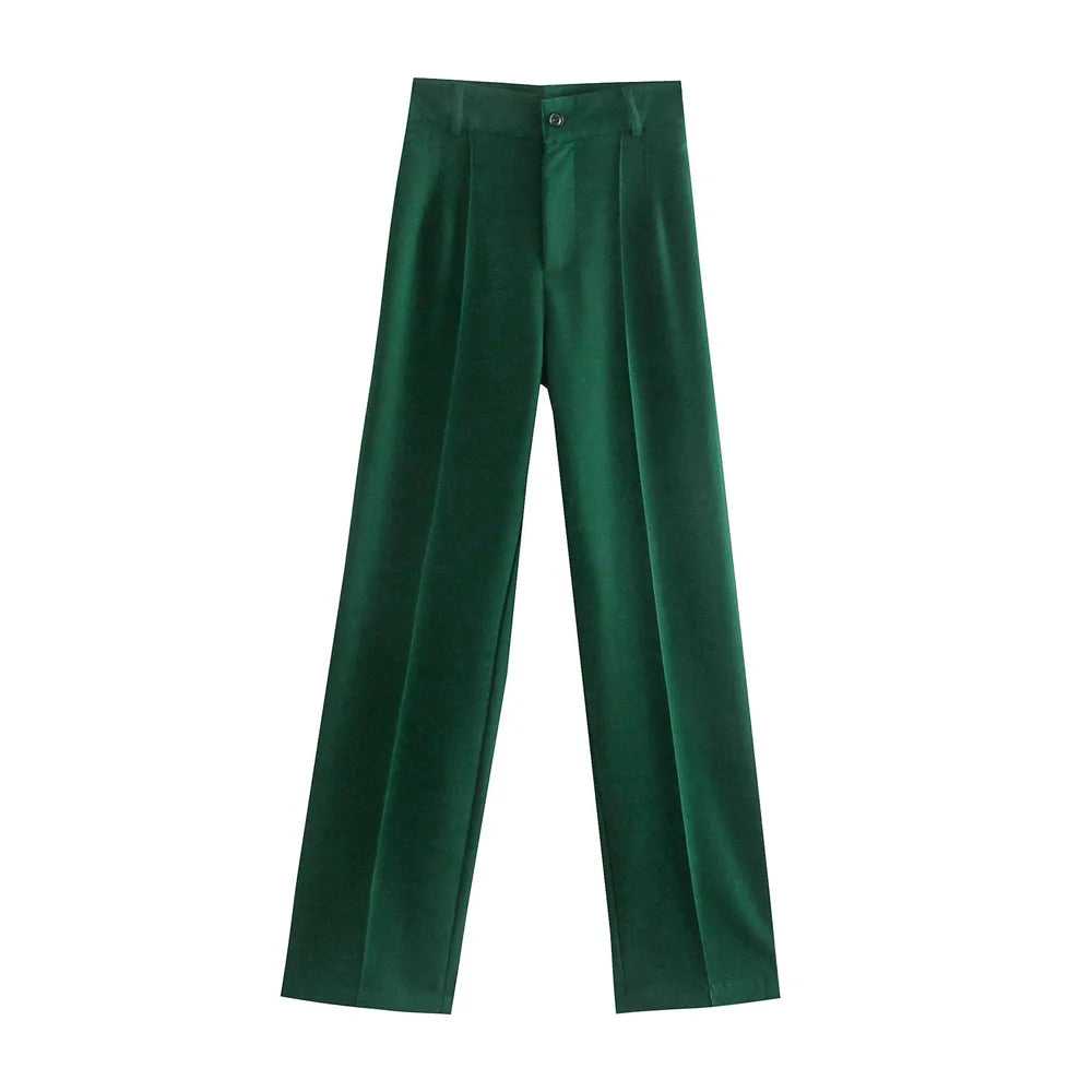 Ulvly High-Waist Straight Trousers
