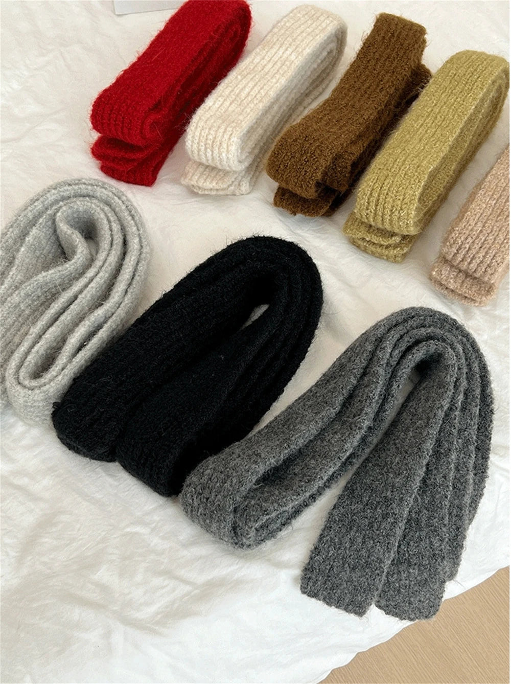 Ulvly Slim Mohair-Blend Knit Scarf