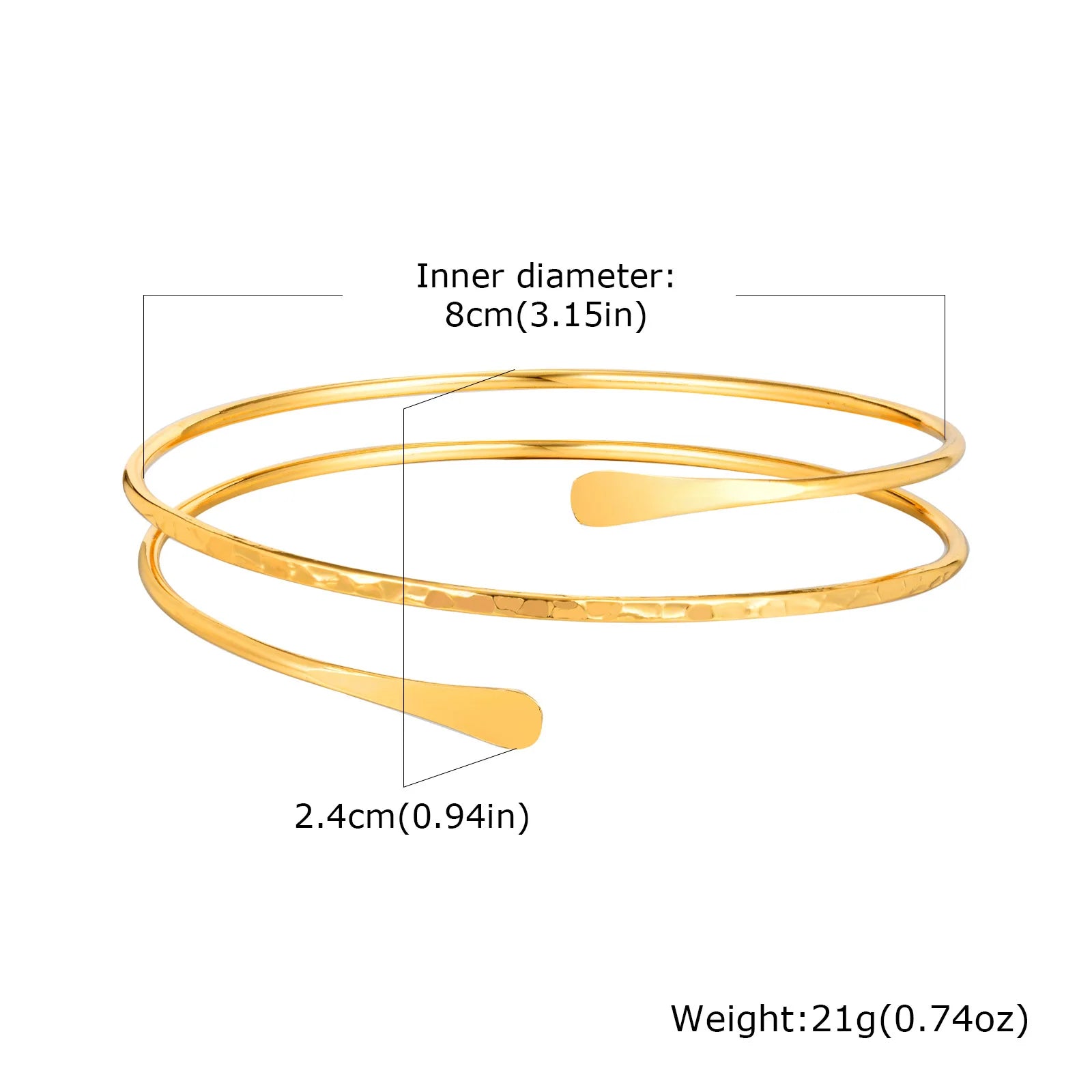 Ulvly Geometric Metal Cuff Bracelet