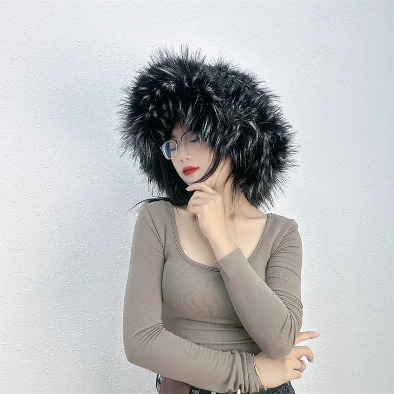 Ulvly Winter Plush Bucket Hat with Earflaps