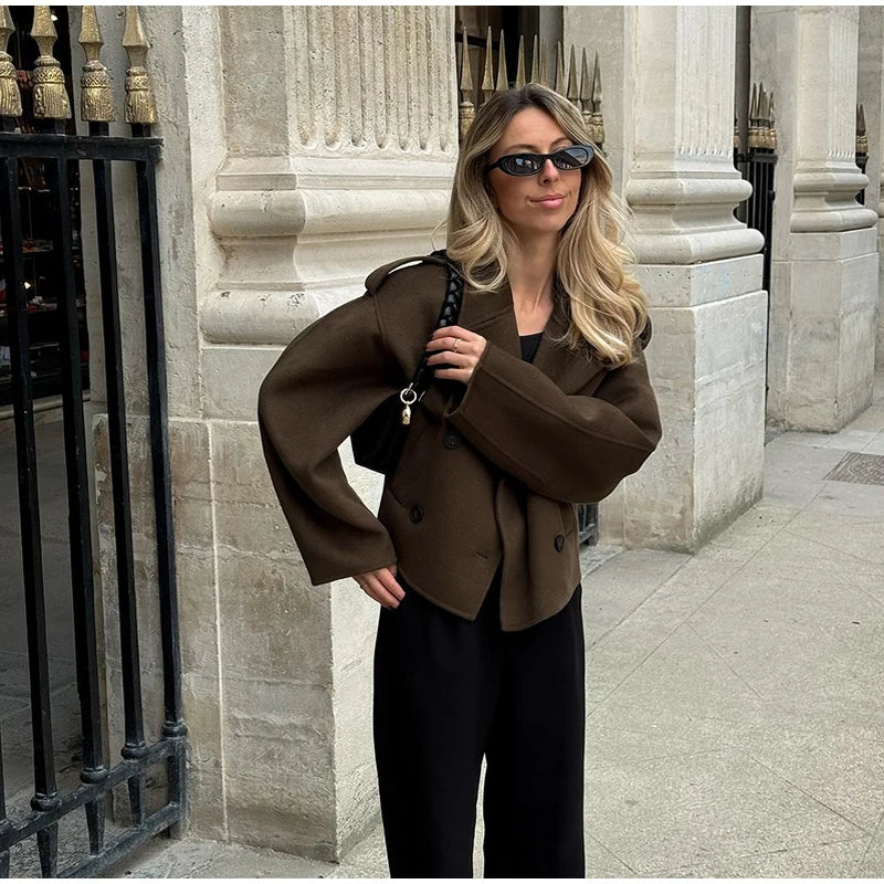 Ulvly Double-Breasted Wool-Blend Coat