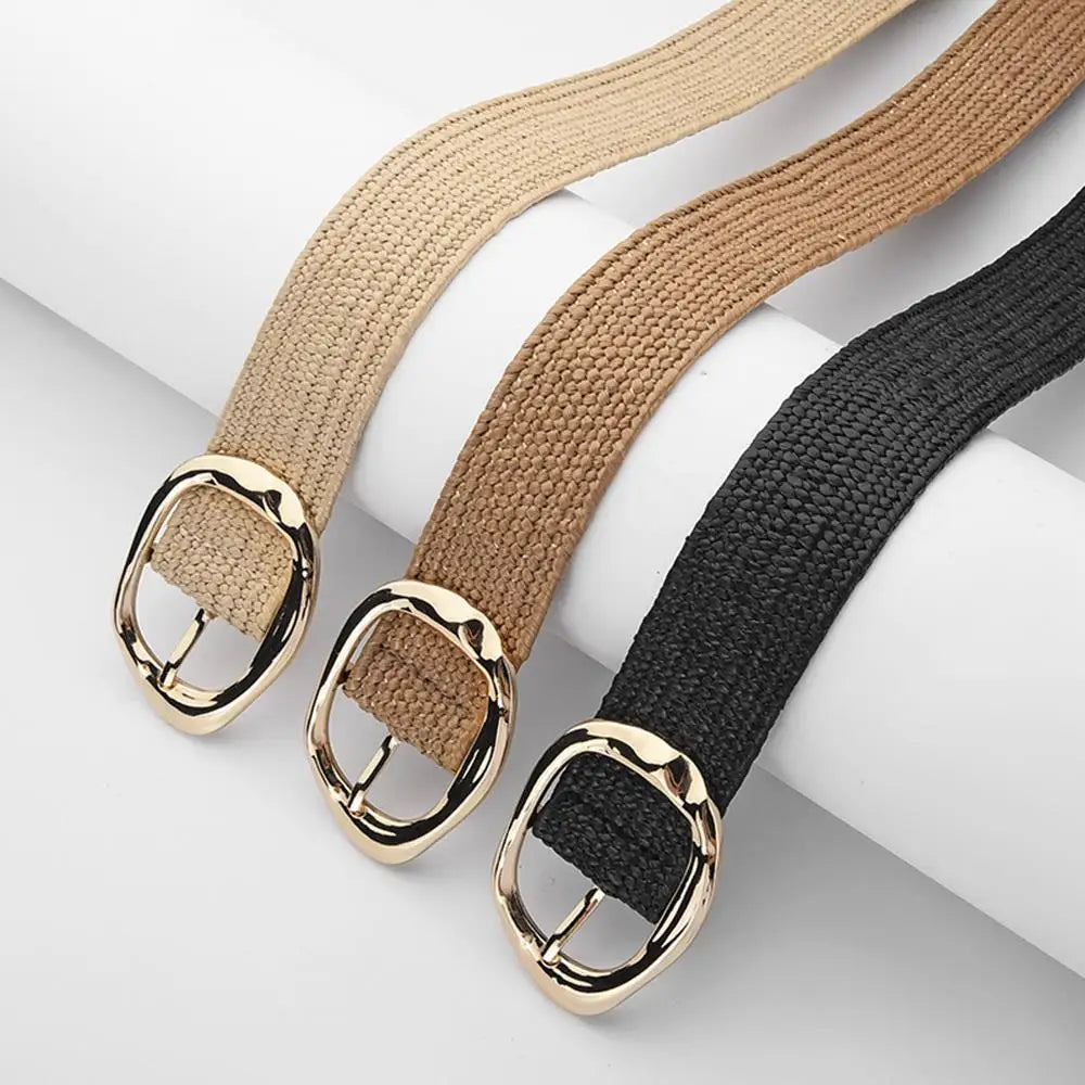 Ulvly Braided Straw Elastic Belt