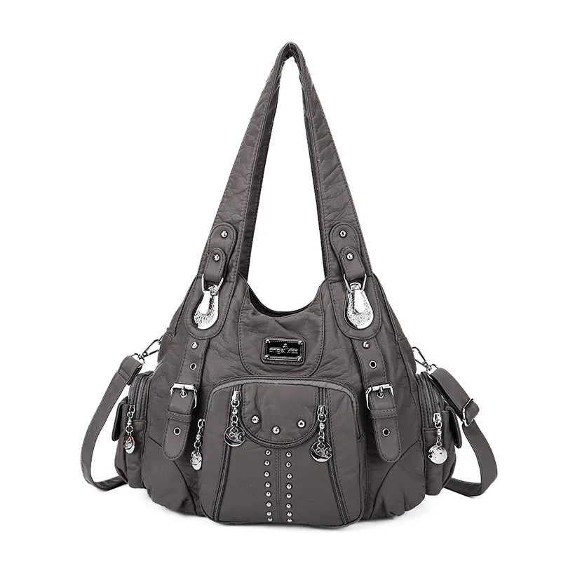 Ulvly Soft PU Leather Hobo Bag