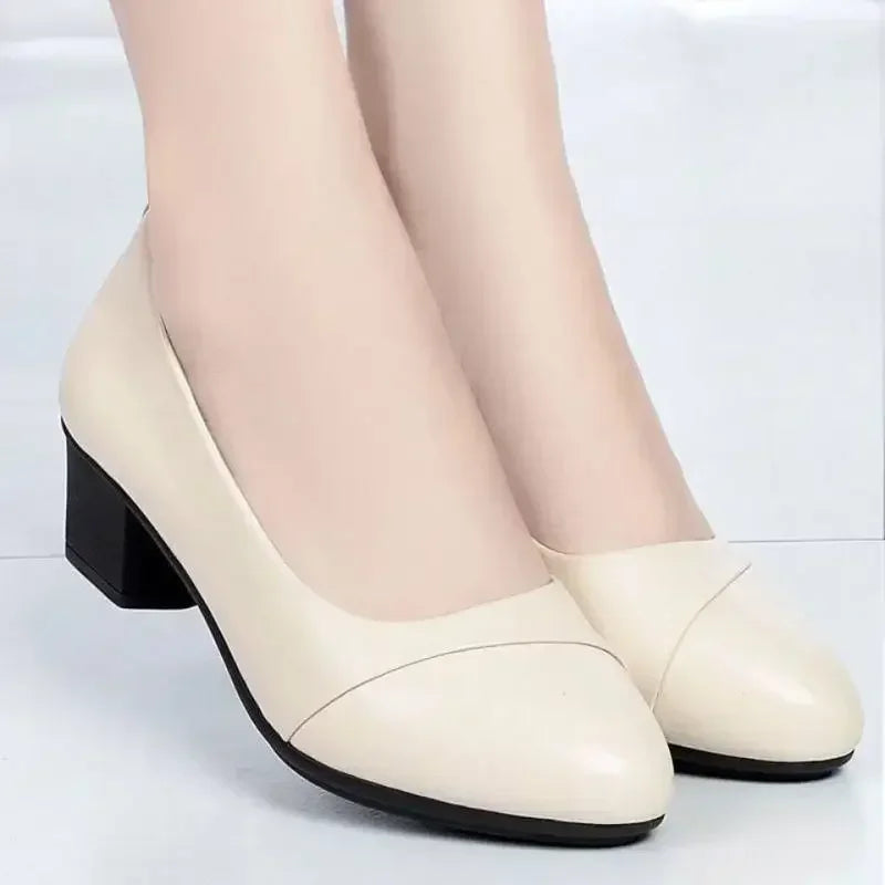 Ulvly Women's PU Leather Work Loafers