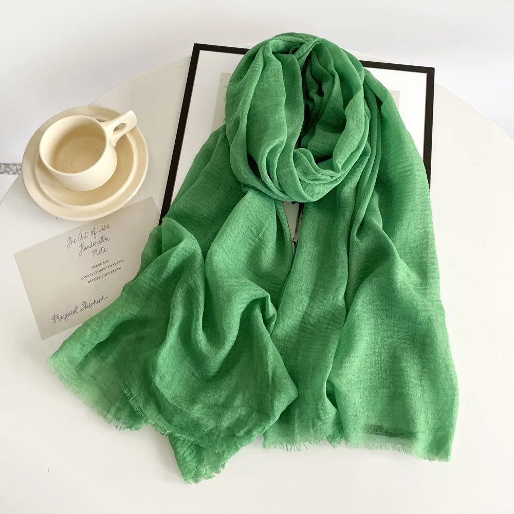 Ulvly Cotton-Linen Head Scarf