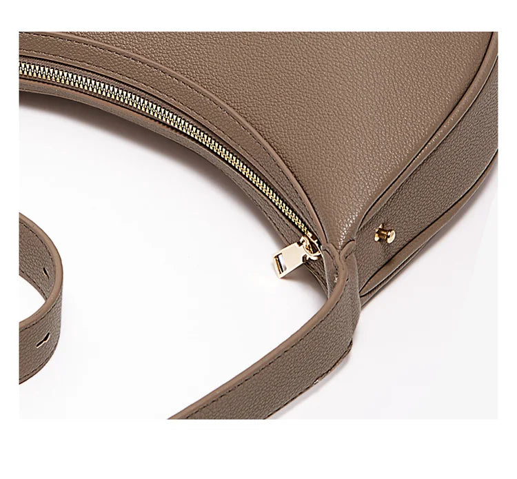 Ulvly Half-Moon PU Shoulder Bag