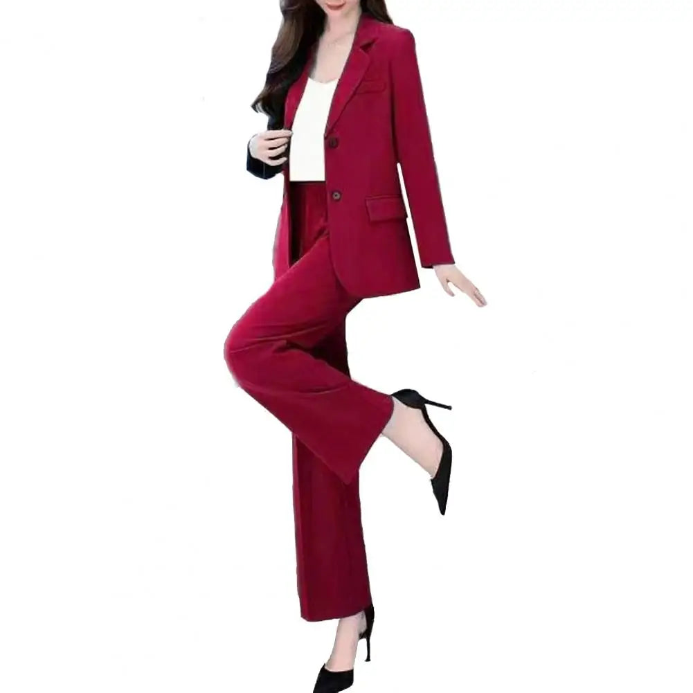 Ulvly Plus Size Lapel Suit Set