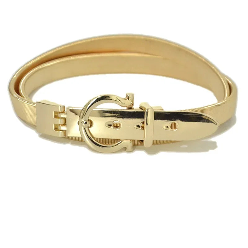 Ulvly Gold & Silver Metal Chain Belt