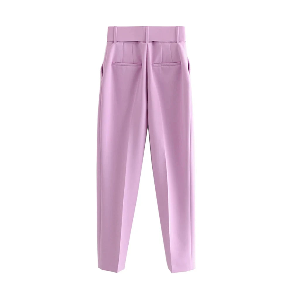 Ulvly High-Waist Belted Trousers