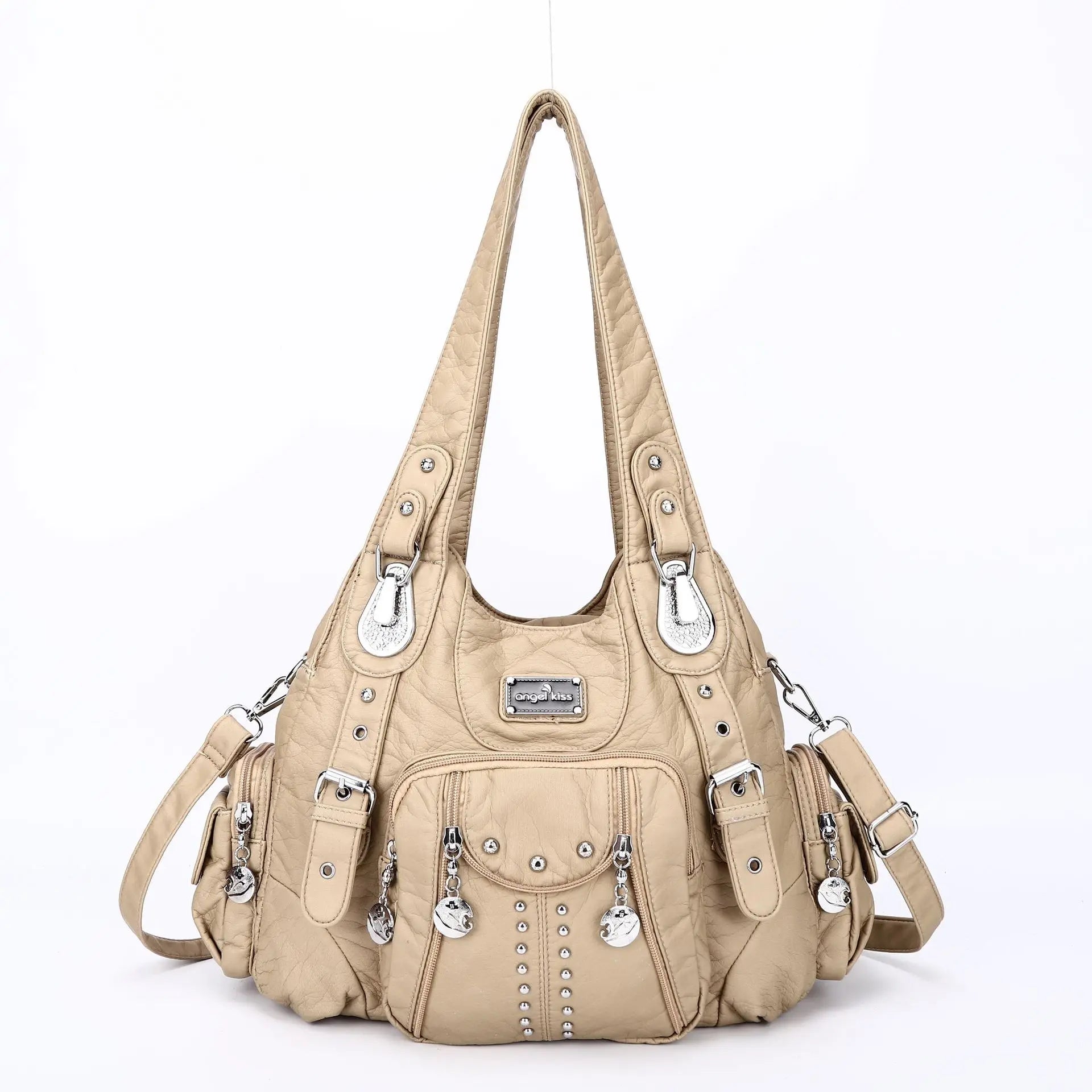 Ulvly Soft PU Leather Hobo Bag