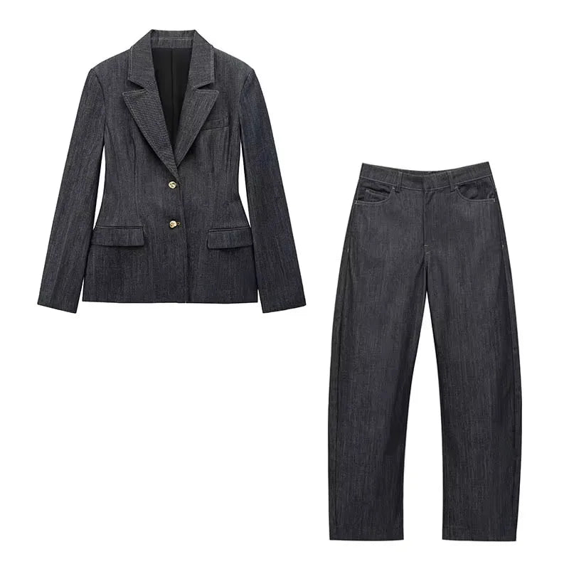 Ulvly 3-Piece Denim Suit Set