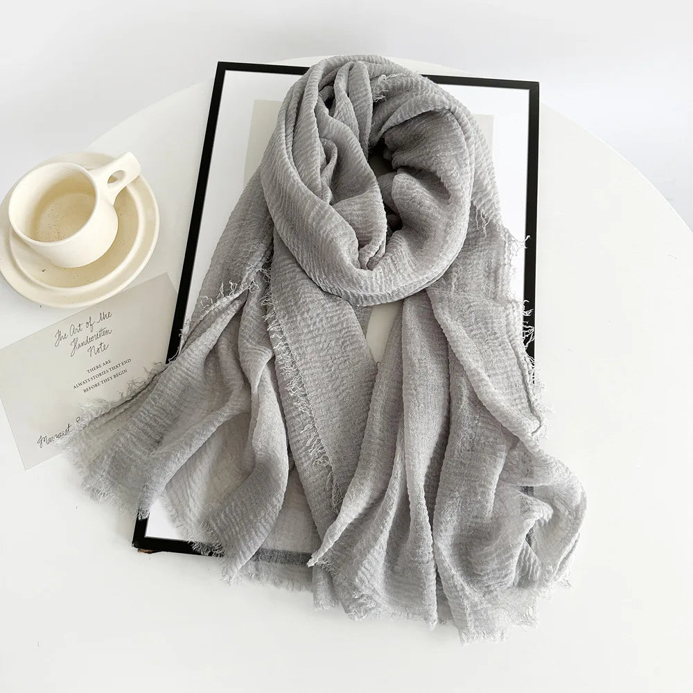 Ulvly Cotton-Linen Head Scarf