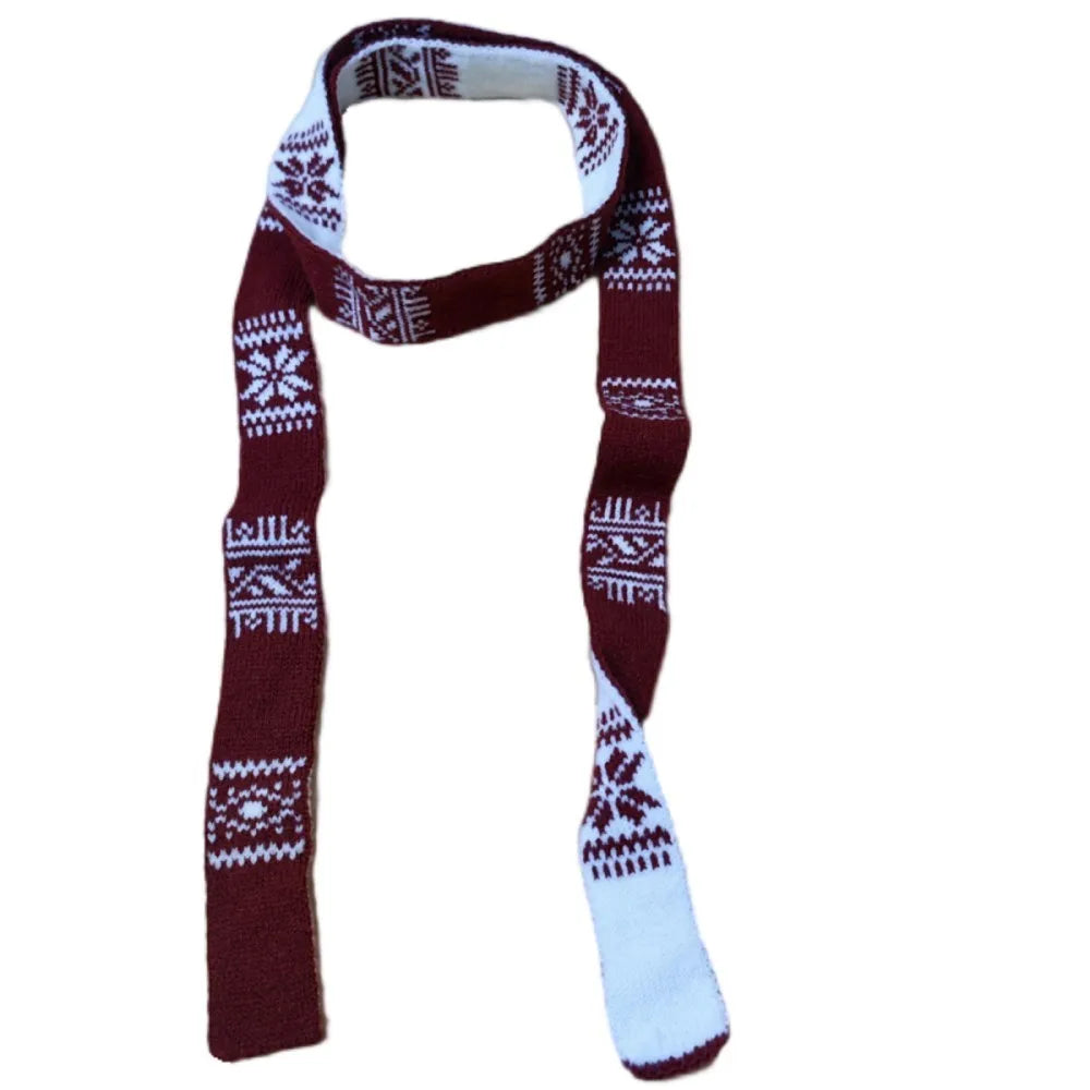 Ulvly Striped Plush Knit Scarf