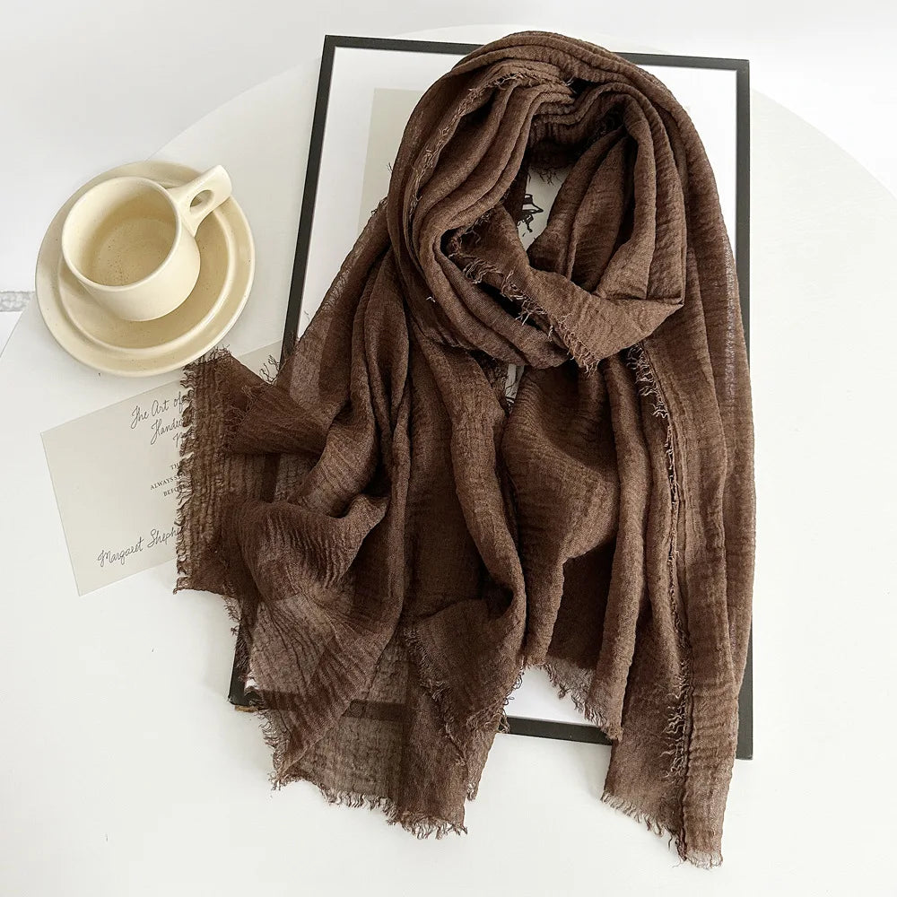 Ulvly Cotton-Linen Head Scarf