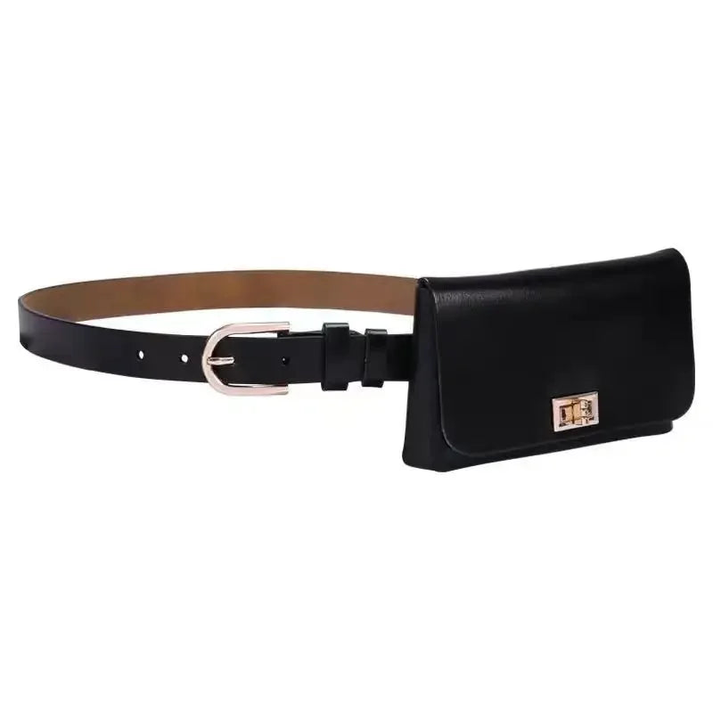 Ulvly Leather Belt with Mini Phone Bag