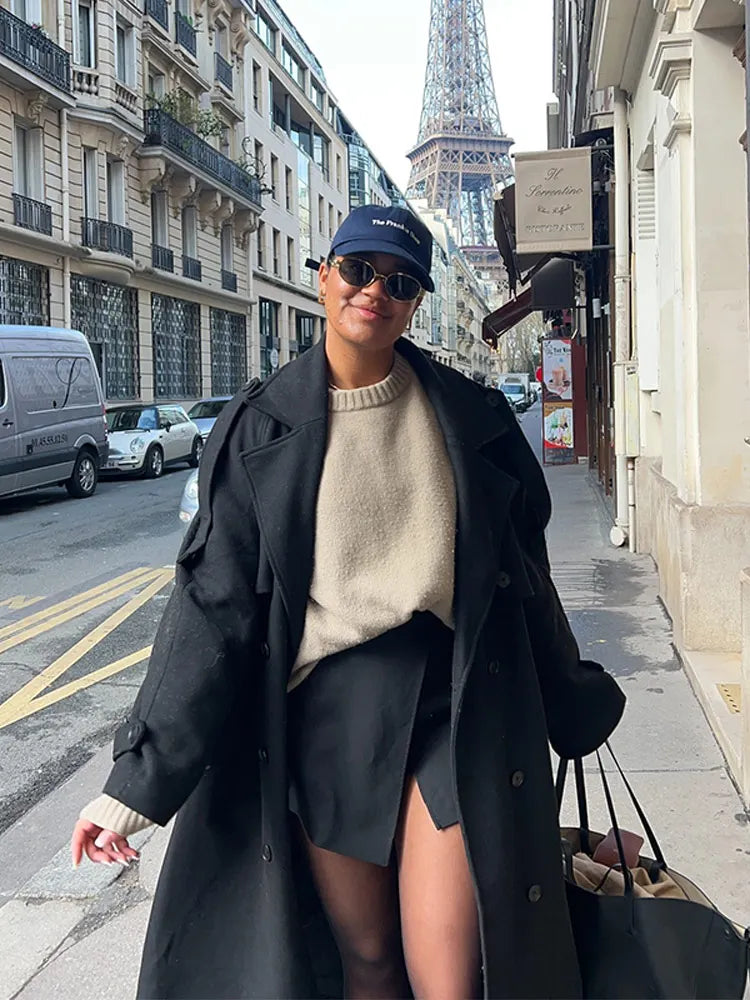 Ulvly Double-Breasted Wool-Blend Coat