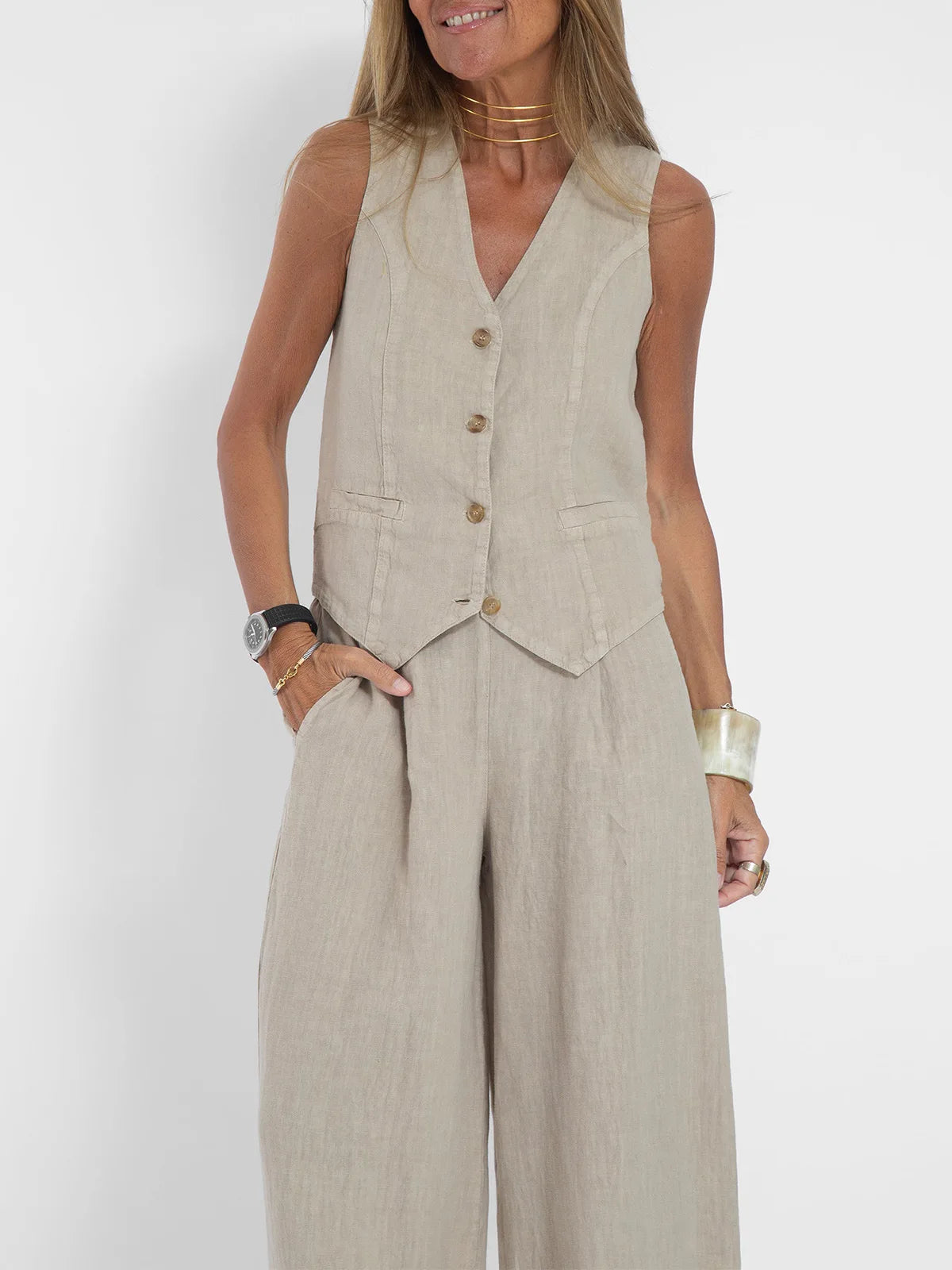 Ulvly Sleeveless Suit Set