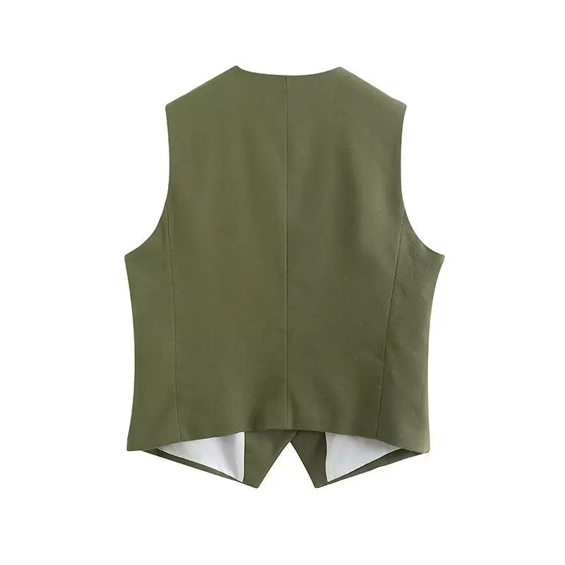 Ulvly Linen Vest &amp; Shorts Suit