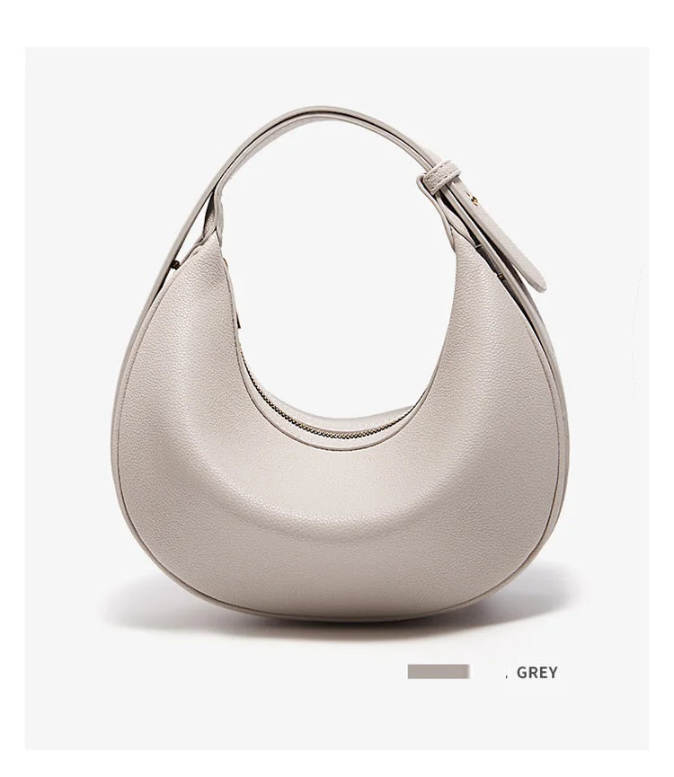 Ulvly Half-Moon PU Shoulder Bag