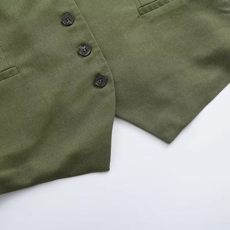 Ulvly Linen Vest &amp; Shorts Suit
