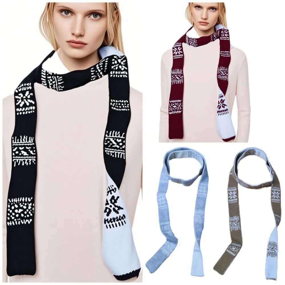 Ulvly Striped Plush Knit Scarf