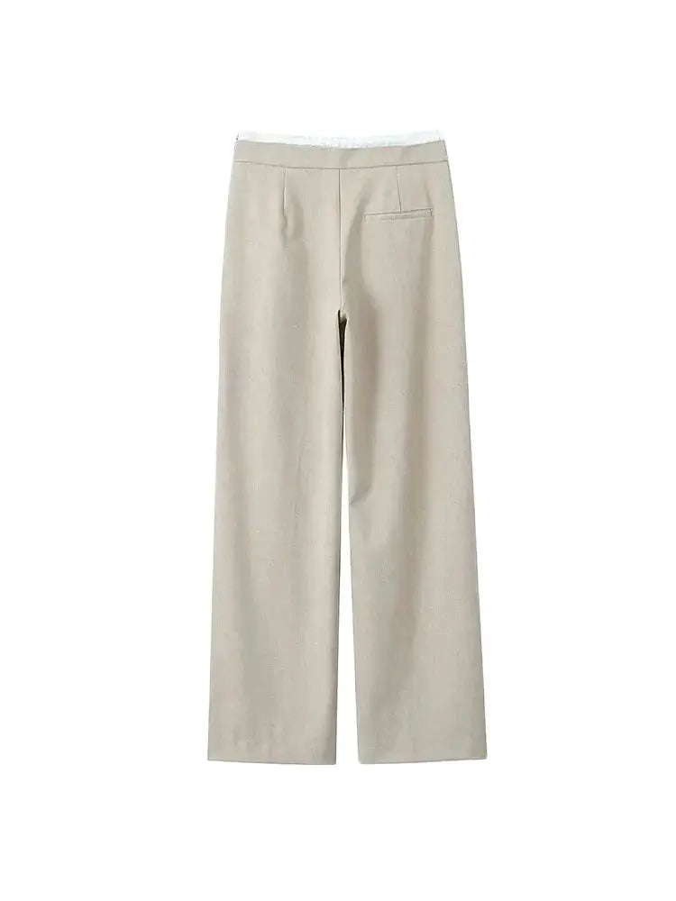 Ulvly Double-Waist Wide-Leg Trousers
