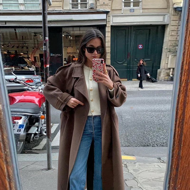 Ulvly Double-Breasted Wool-Blend Coat