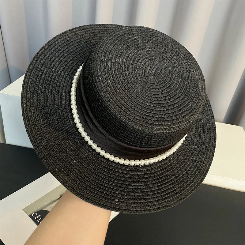 Ulvly Luxury Flared Straw Sun Hat