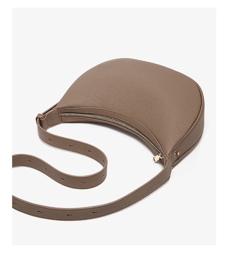 Ulvly Half-Moon PU Shoulder Bag