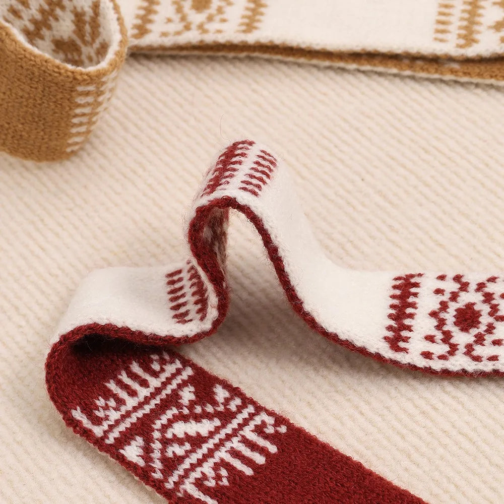 Ulvly Striped Plush Knit Scarf