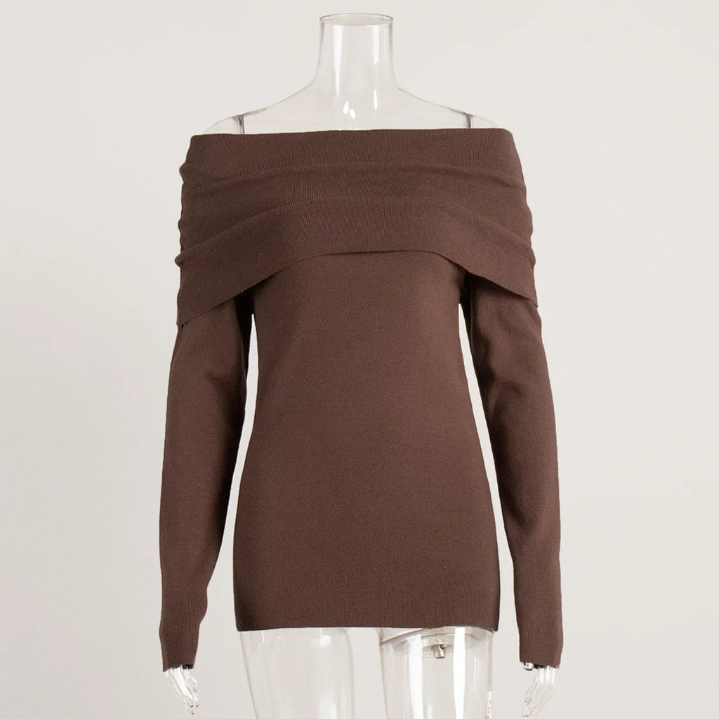 Ulvly One-Shoulder Knit Pullover